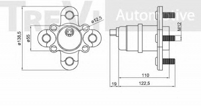 TREVI AUTOMOTIVE wb1053 -  Комплект подшипника ступицы колеса